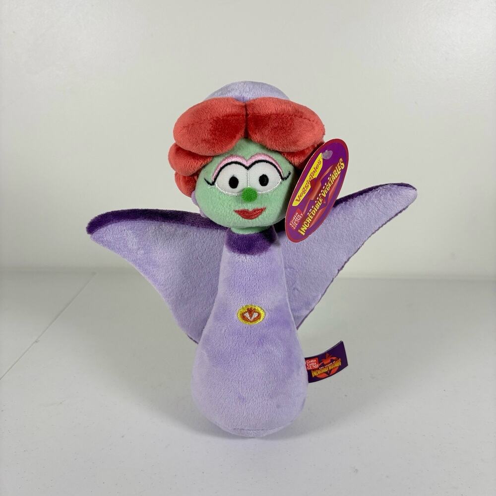 Veggietales League Of Incredible Vegetables Petunia Rhubarb Plush Doll Gund